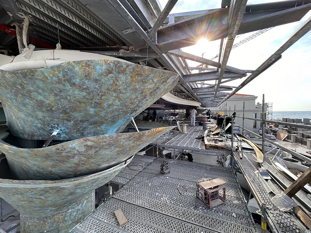 Remodelación de Medussa Cannes detalle de las columnas 2